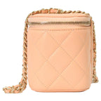Chanel Pink Beige Caviar Gold Chain Vanity — view 2