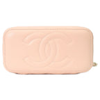Chanel Pink Beige Caviar Gold Chain Vanity — view 5