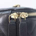Chanel Black Caviar Gold Vanity Chain Shoulder — view 7