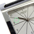Hermes Watch Boys Quartz Stainless Steel Leather Silver Black a Polished — view 6