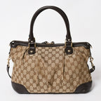 Gucci GG Canvas 2-Way Shoulder Bag Silver — view 2