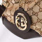 Gucci GG Canvas 2-Way Shoulder Bag Silver — view 6
