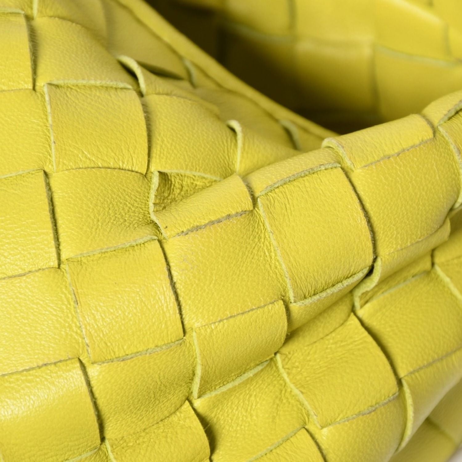 Bottega Veneta Mini Jodie Handbag Intrecciato Yellow Green — view 6