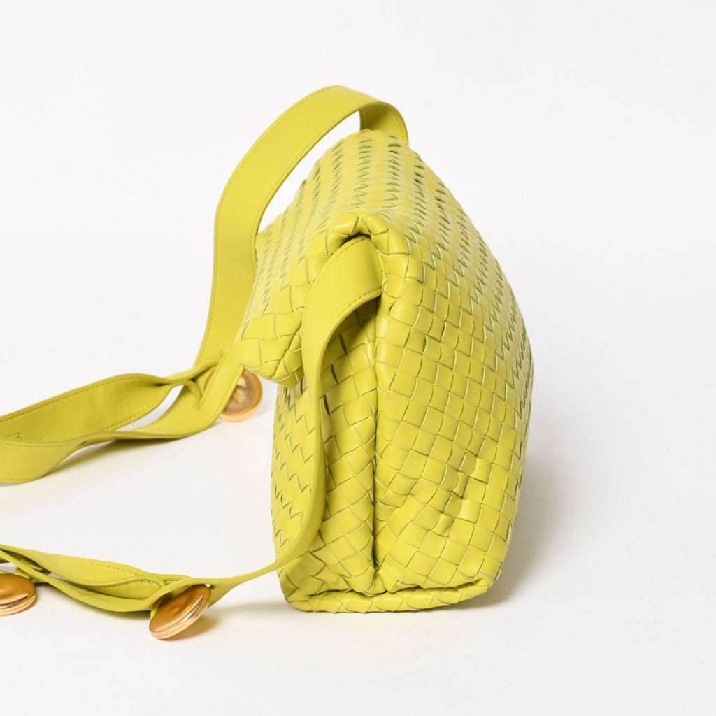 Bottega Veneta the Fold the Shoulder Bag Intrecciato Green — view 4