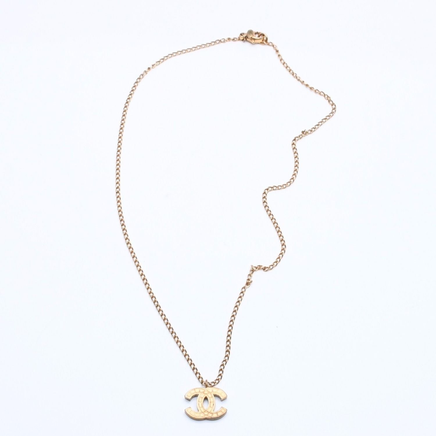 Chanel Necklace CC Logo 03 Gold