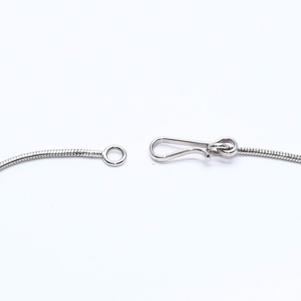 Chanel CC Logo Necklace Light Stone Silver — view 8