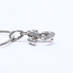 Chanel CC Logo Necklace Light Stone Silver — view 5