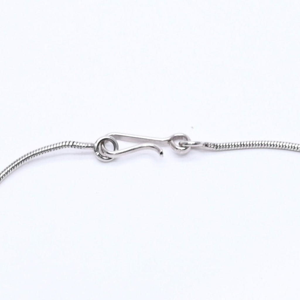 Chanel CC Logo Necklace Light Stone Silver — view 7