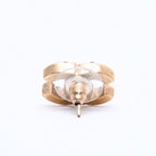 Chanel CC Logo Rhinestone Single Earrings 05 Gold Bordeaux — view 5