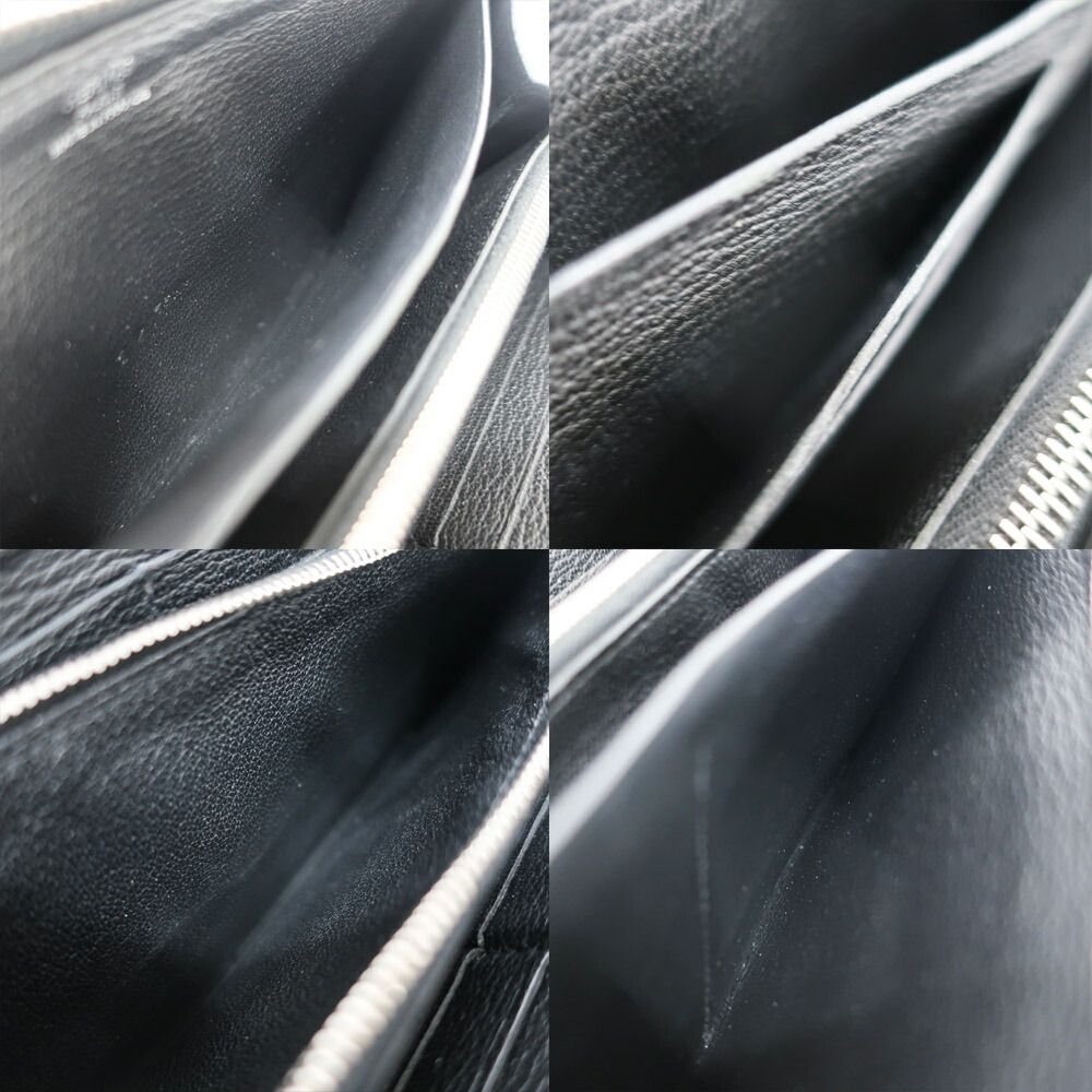 Hermes Ten Azap Wallet Black Silver Manufactured Around Chevre — view 7