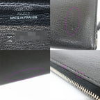 Hermes Ten Azap Wallet Black Silver Manufactured Around Chevre — view 9