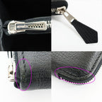 Hermes Ten Azap Wallet Black Silver Manufactured Around Chevre — view 8