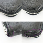 Hermes Ten Azap Wallet Black Silver Manufactured Around Chevre — view 5