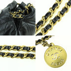 Chanel Shoulder Bag 22 Mini Shiny Calfskin Black Gold 2-Way Crossbody Chain — view 5