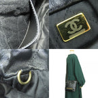 Chanel Shoulder Bag 22 Mini Shiny Calfskin Black Gold 2-Way Crossbody Chain — view 8