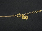 Dior Necklace CD Logo Gold Metal Rhinestone — view 3