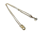 Dior Necklace Gold Metal Rhinestone Faux Pearl