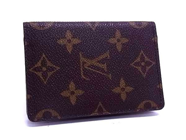 Louis Vuitton Card Case Monogram Oh Ganizer Dupoche Brown Leather Bifold