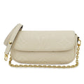 Louis Vuitton Monogram Empreinte Wallet on Chain Ivory Cream 3way Shoulder