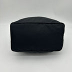 Prada Nylon Shoulder Bag Black Triangle Logo Silver — view 5
