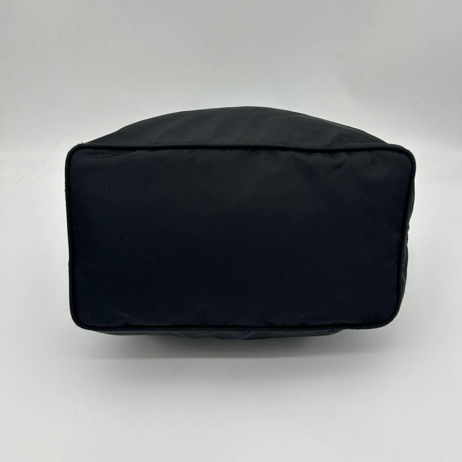 Prada Nylon Shoulder Bag Black Triangle Logo Silver — view 5