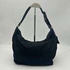 Prada Nylon Shoulder Bag Black Triangle Logo Silver — view 2