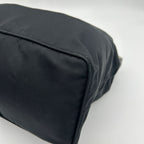 Prada Nylon Shoulder Bag Black Triangle Logo Silver — view 8