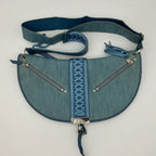Dior Shoulder Bag a Dos Mitt Denim Blue — view 2
