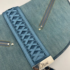 Dior Shoulder Bag a Dos Mitt Denim Blue — view 6