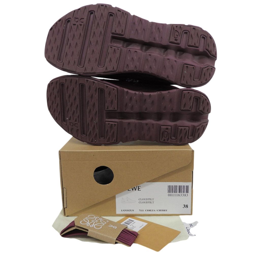 Loewe Cloudtilt Low Cut Sneakers Recycled Polyester Cherry — view 5