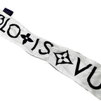 Louis Vuitton Scarf Silk Bandeau BB Monogram Infinity White Noir Black — view 6