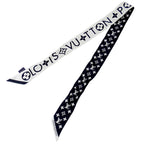 Louis Vuitton Scarf Silk Bandeau BB Monogram Infinity White Noir Black — view 2