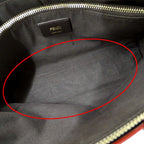 Fendi 2-Way Shoulder Bag Leather Visible Bugs Eye Gray Beige Studs — view 7