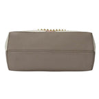 Fendi 2-Way Shoulder Bag Leather Visible Bugs Eye Gray Beige Studs — view 3