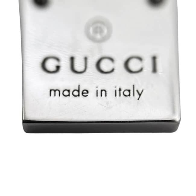 Gucci Logo Tag Necklace Silver Polished 925 Sterling Plate — view 5