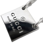 Gucci Logo Tag Necklace Silver Polished 925 Sterling Plate — view 4