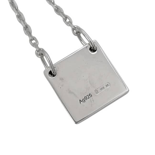 Gucci Logo Tag Necklace Silver Polished 925 Sterling Plate — view 6