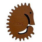 Loewe Bag Charm Pink Beige Brown Anagram Seahorse Leather — view 3