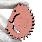Loewe Bag Charm Pink Beige Brown Anagram Seahorse Leather — view 8