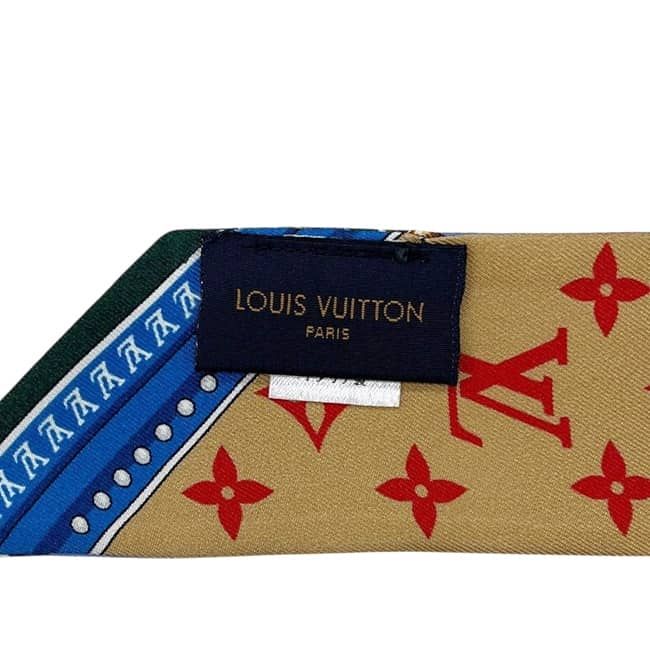 Louis Vuitton Ribbon Scarf Bandeau BB Ultimate Blue Orange Red Monogram Already — view 4