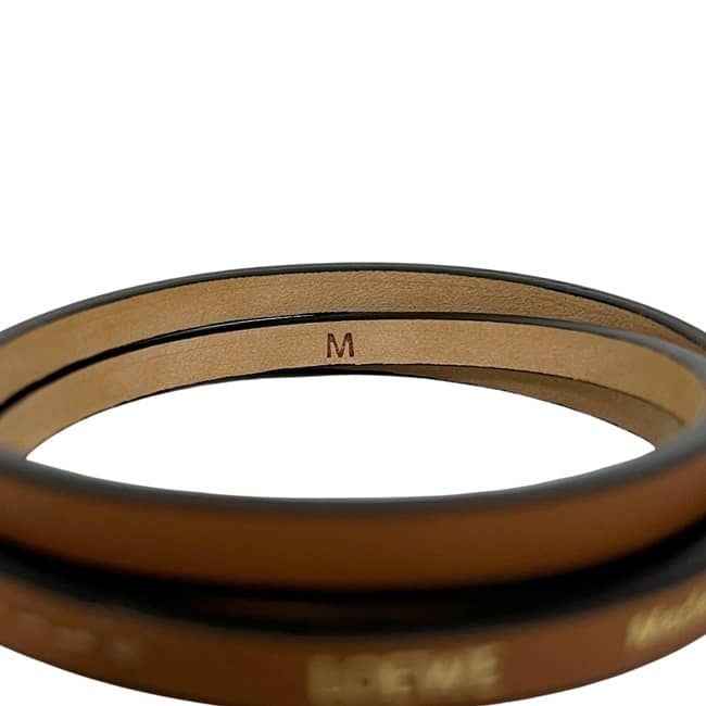 Loewe Bangle Set Brown Black Bracelet M Leather Simple — view 8