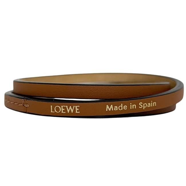 Loewe Bangle Set Brown Black Bracelet M Leather Simple — view 7