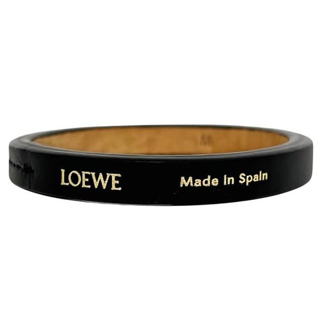 Loewe Bangle Set Brown Black Bracelet M Leather Simple — view 4
