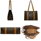 Celine Tote Brown Macadam Leather Document Shoulder — view 2