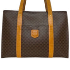Celine Tote Brown Macadam Leather Document Shoulder — view 6