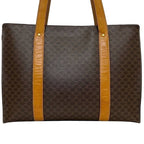 Celine Tote Brown Macadam Leather Document Shoulder — view 7
