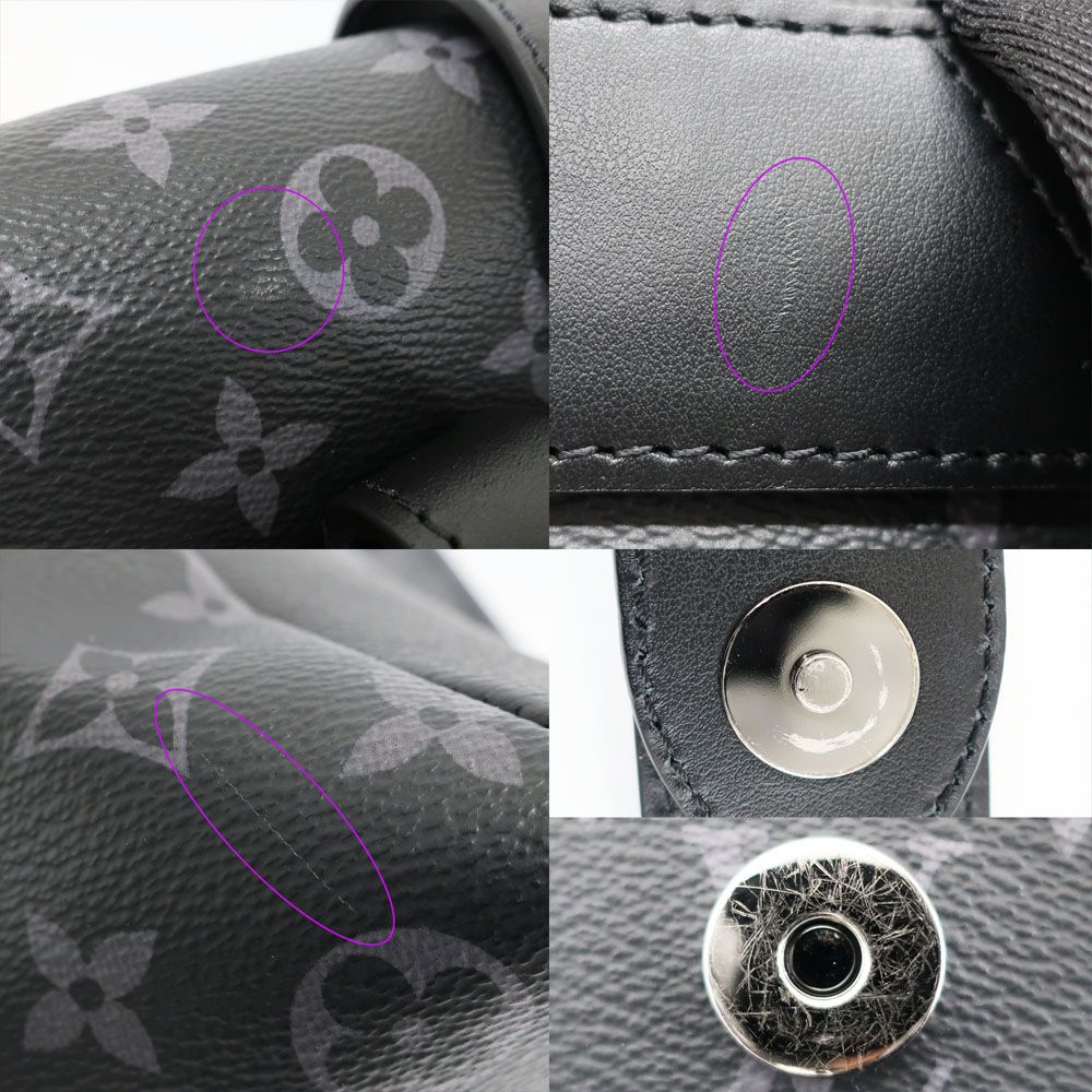 Louis Vuitton Ten Saumur Backpack Monogram Eclipse Black — view 9