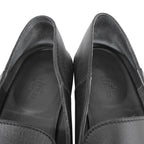 Hermes Eclipse Moccasins Leather Loafers Shoes Black — view 4