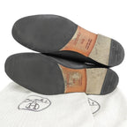 Hermes Eclipse Moccasins Leather Loafers Shoes Black — view 2