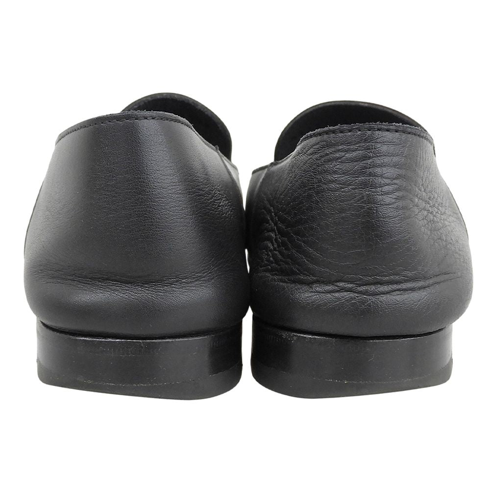 Hermes Eclipse Moccasins Leather Loafers Shoes Black — view 5